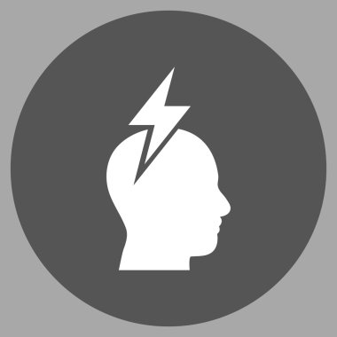 Vektör simge düz yuvarlak baş ağrısı