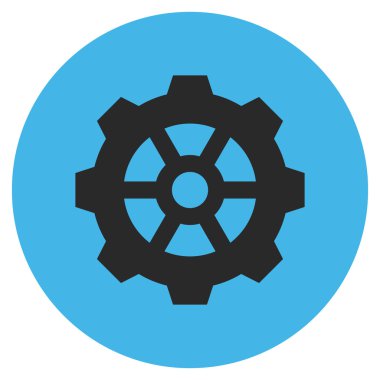 Vites düz yuvarlak vektör simgesi