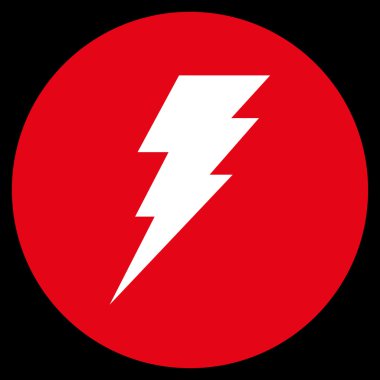 Düz yuvarlak vektör simge yürütmek