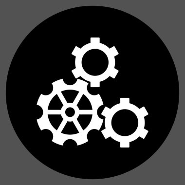 Vites düz yuvarlak vektör simgesi