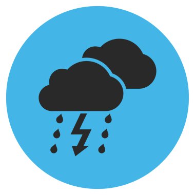 Fırtına düz yuvarlak vektör simgesi