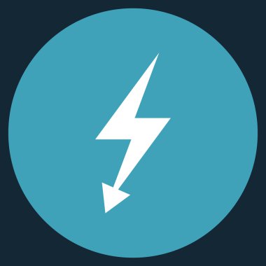 Düz yuvarlak vektör simge elektrik Strike