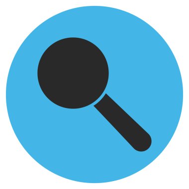 Arama aracı düz yuvarlak vektör simgesi