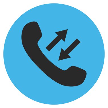 Düz konuşmak telefon vektör simge yuvarlak