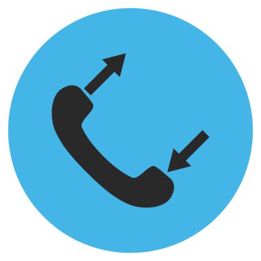 Düz konuşmak telefon vektör simge yuvarlak