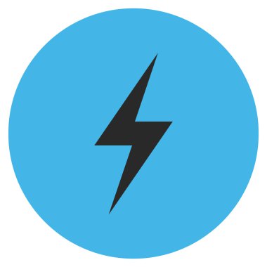 Elektrik düz yuvarlak vektör simgesi