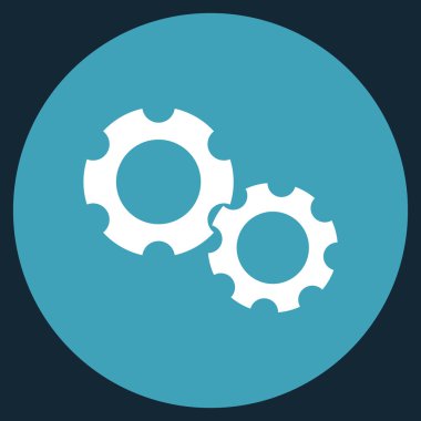 Vites düz yuvarlak vektör simgesi