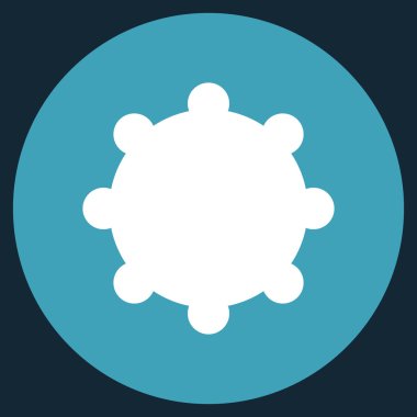 Vites düz yuvarlak vektör simgesi