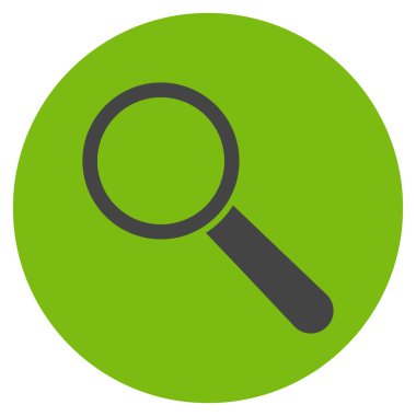 Arama aracı düz yuvarlak vektör simgesi