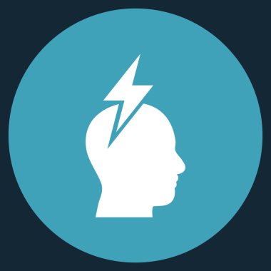 Vektör simge düz yuvarlak baş ağrısı