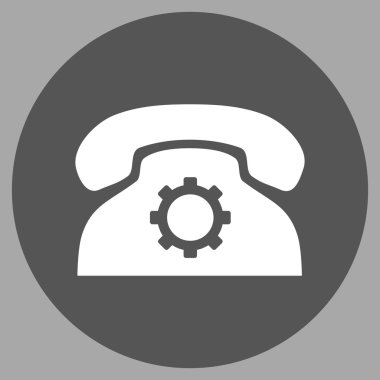 Telefon ayarları düz yuvarlak vektör simgesi