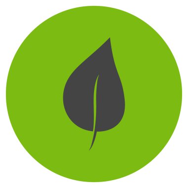 Bitki yaprak düz yuvarlak vektör simgesi
