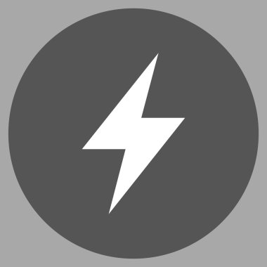 Düz yuvarlak vektör simge elektrik Strike
