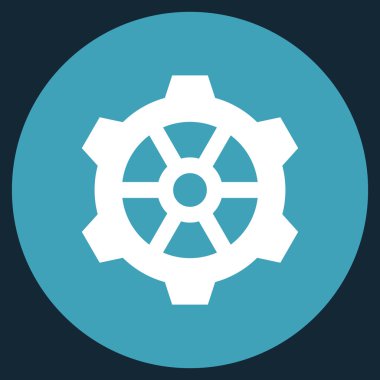 Vites düz yuvarlak vektör simgesi