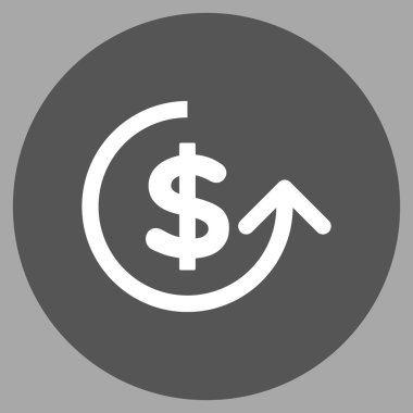 Ters ibraz düz yuvarlak vektör simgesi