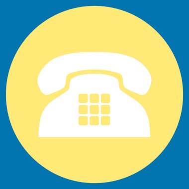 Sesi telefon vektör simge düz yuvarlak