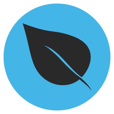 Bitki yaprak düz yuvarlak vektör simgesi