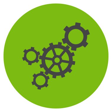 Düz yuvarlak vektör simge mekanizması