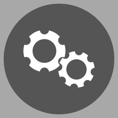 Vites düz yuvarlak vektör simgesi