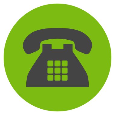 Sesi telefon vektör simge düz yuvarlak