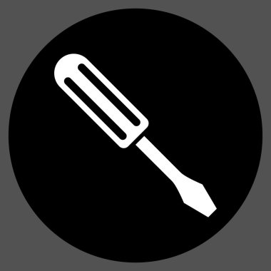 Vektör simge yuvarlak düz tornavida