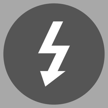 Yüksek gerilim düz yuvarlak vektör simgesi