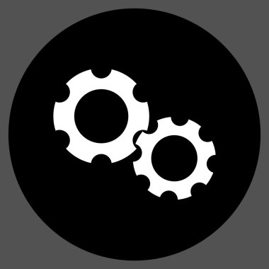 Vites düz yuvarlak vektör simgesi