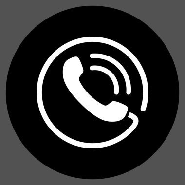 Telefon vektör simge düz yuvarlak