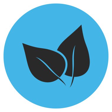 Flora Bitki düz yuvarlak vektör simgesi