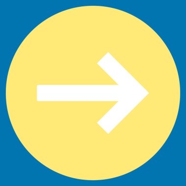 Düz yuvarlak vektör simgesi sağ ok