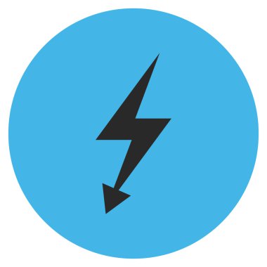 Düz yuvarlak vektör simge elektrik Strike