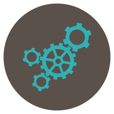 Düz yuvarlak vektör simge mekanizması