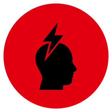 Vektör simge düz yuvarlak baş ağrısı