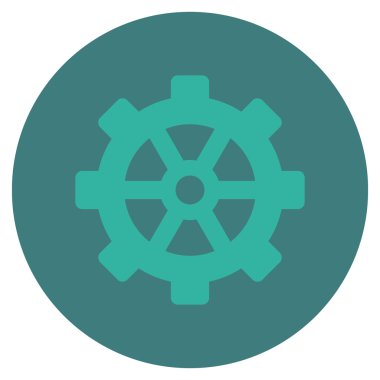 Vites düz yuvarlak vektör simgesi