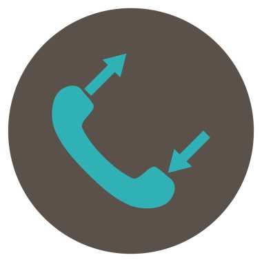 Düz konuşmak telefon vektör simge yuvarlak