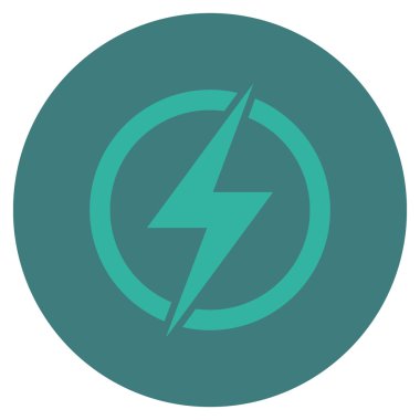 Elektrik düz yuvarlak vektör simgesi