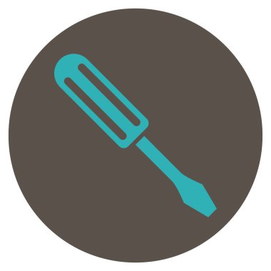 Vektör simge yuvarlak düz tornavida