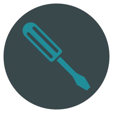 Vektör simge yuvarlak düz tornavida