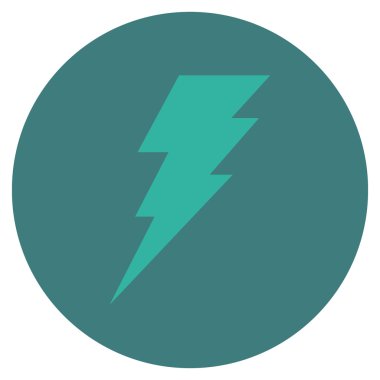 Düz yuvarlak vektör simge yürütmek