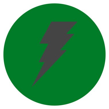 Düz yuvarlak vektör simge yürütmek