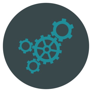 Düz yuvarlak vektör simge mekanizması