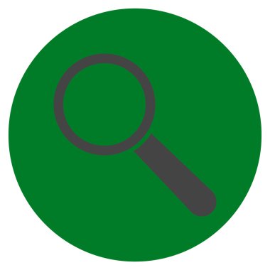 Arama aracı düz yuvarlak vektör simgesi