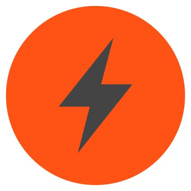 Düz yuvarlak vektör simge elektrik Strike