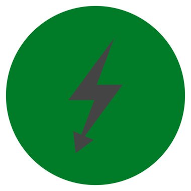Düz yuvarlak vektör simge elektrik Strike