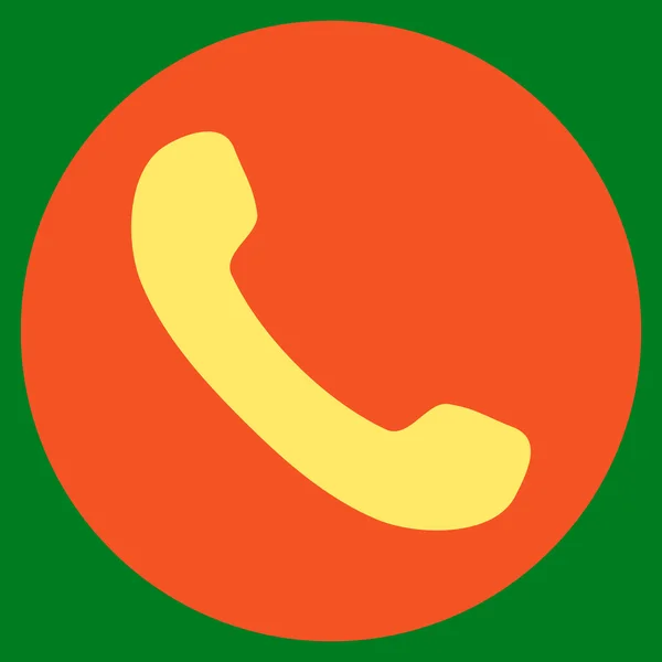 Telefoon ontvanger platte ronde Vector Icon — Stockvector