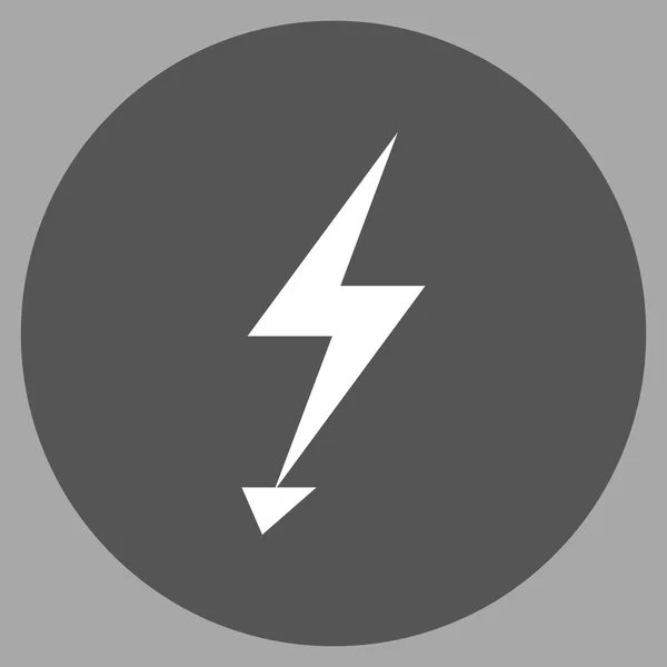 電気ストライクのベクター アイコン ラウンド フラット — ストックベクタ