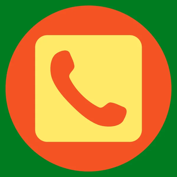 Telefone Flat Round Vector Icon — Vetor de Stock