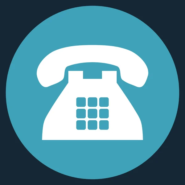 Tone telefone plano redondo vetor ícone — Vetor de Stock