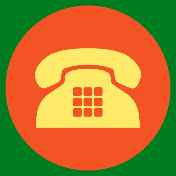 Tone telefone plano redondo vetor ícone —  Vetores de Stock