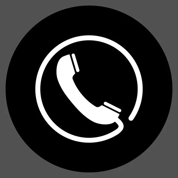 Telefon lakás kerek Vector Icon — Stock Vector